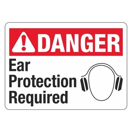 ANSI DANGER Ear Protection Required